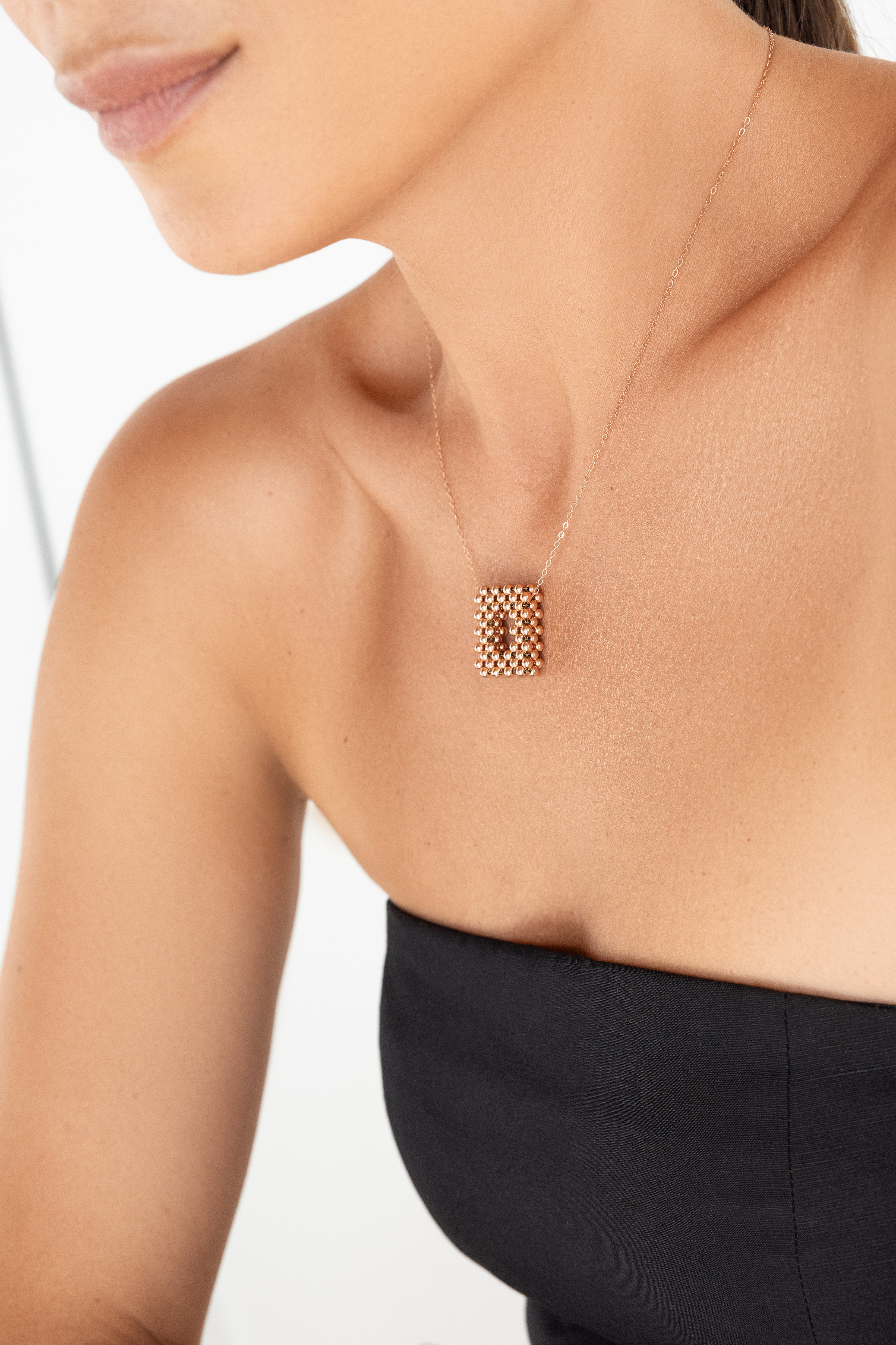 Rose gold-filled necklace Le O