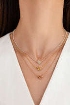 Rose gold-filled necklace Cube