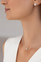925 sterling silver necklace Cube